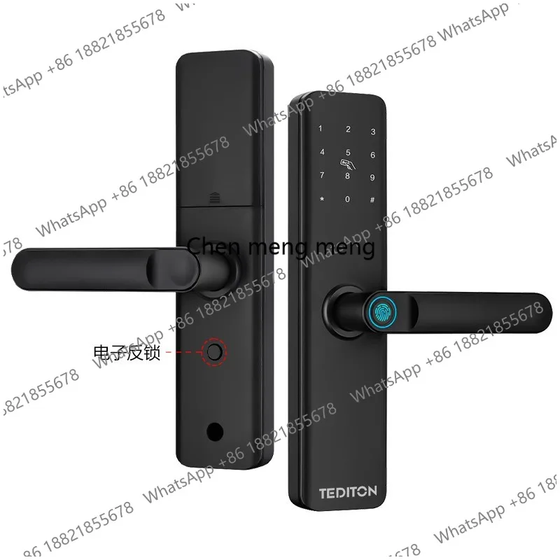 

Open the handle with one grip, fingerprint lock, American hot-selling house door lock, all graffiti APP smart lock