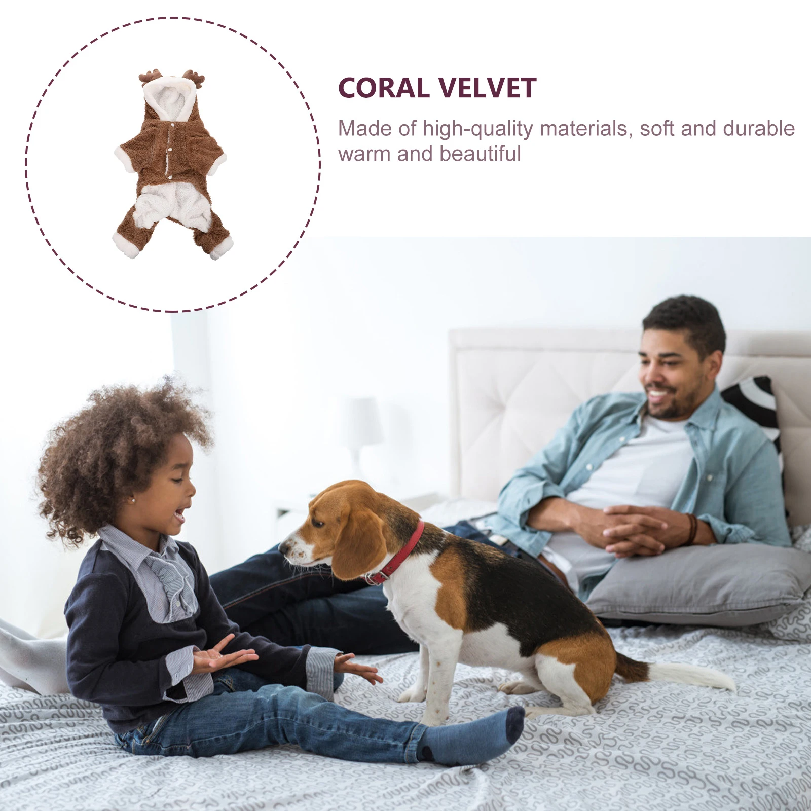 

1Pcs Pet Dog Warm Clothes Elk Design Breathable Elastic Puppy Clothes Outdoor Winter Wear Cute Xmas Outfit Pet Outfit