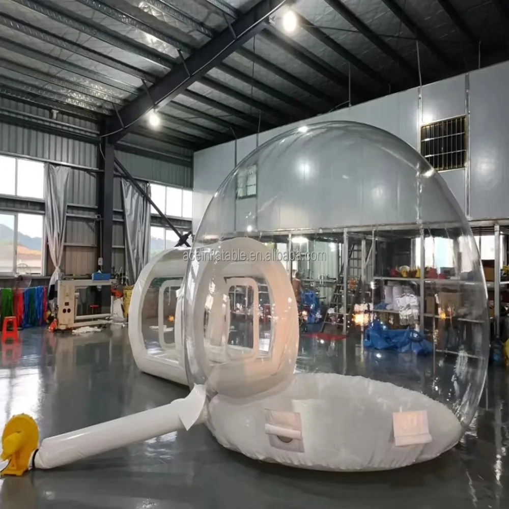 Outdoor Inflatable Transparent Bubble Tent PVC Single Tunnel Clear Dome Igloo Hotel Camping Garden Shelter