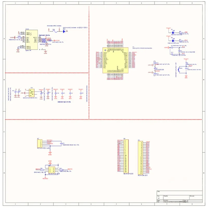 AA08-Minimum System Board FLASH Microcontroller Development Board C6T6 Core Board