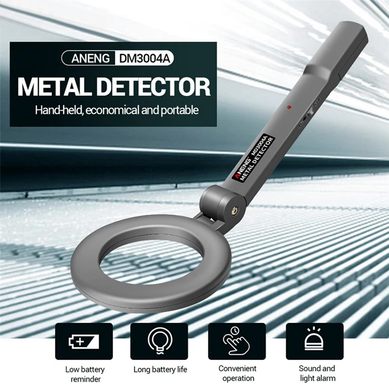 ANENG DM3004A Professional Metal Detector Handheld Alarm High Sensitivity Scanner Detect Tool Easy To Use