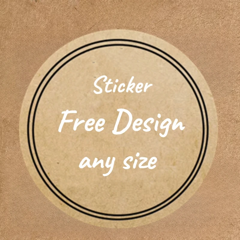 500PCS Free Customized Art Paper Stickers Personalized Lable Any Sizes Design