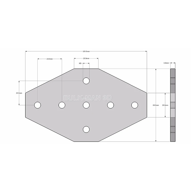 2Pcs Openbuilds 7-Hole Cross Corner Bracket Joining Plate for 2020 Aluminum Extrusion Profile CNC Router Engraving Machine Frame