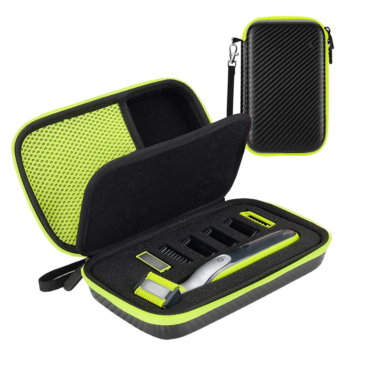 Estuche rígido organizador para afeitadora, bolsa de viaje, caja de almacenamiento, cubierta con cremallera para Oneblade QP2520, QP2530, QP2620, QP2630