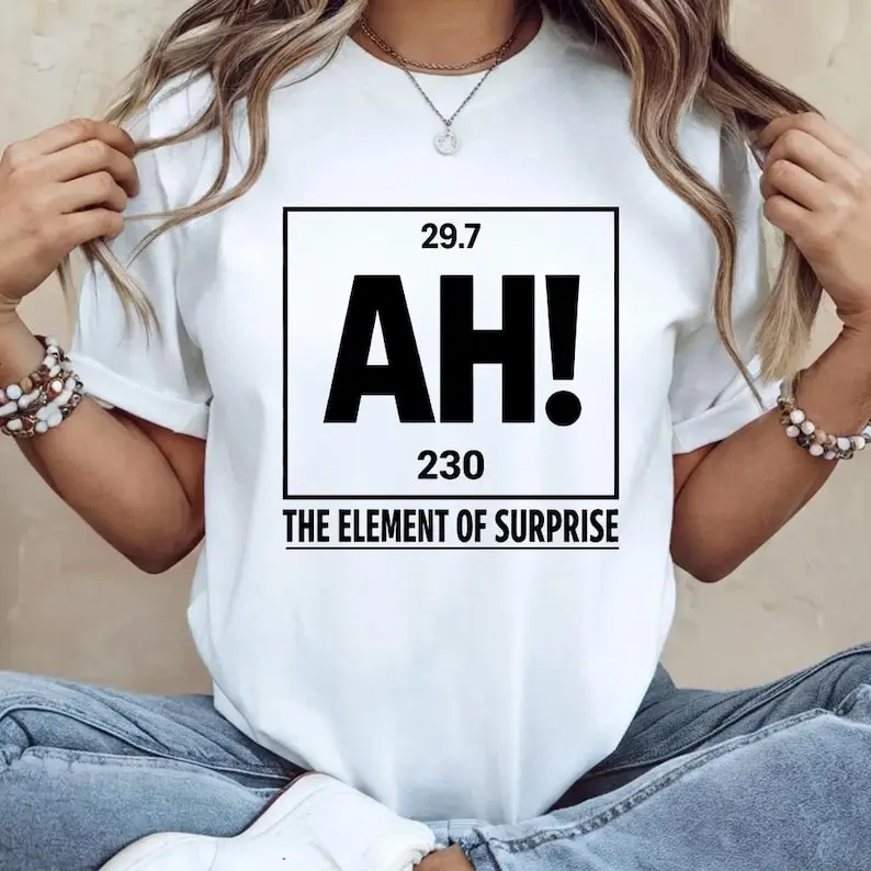 AH! Element of Surprise Unisex T-Shirt, Project Hail Mary Tee, AH Element of Surprise Shirt, Funny Gift T-shirt Tee Shirt Tshirt