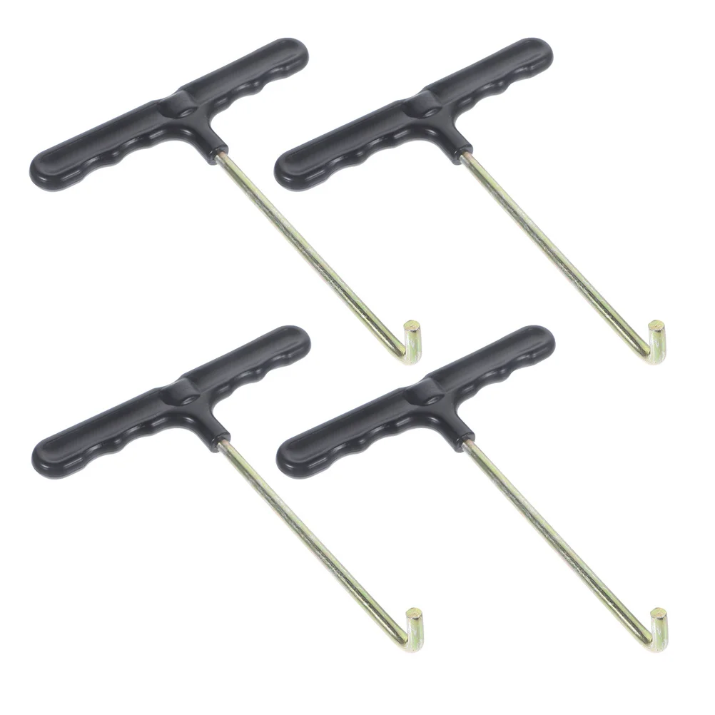 

4 pcs Universal Trampoline Spring Hook T-Hook Tool For Easy Spring Replacement Durable Outdoor Trampoline Assembly Puller Repair