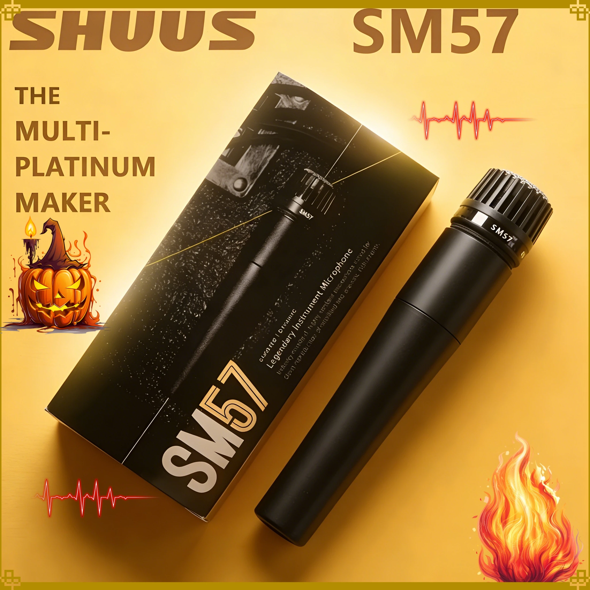 

ГОРЯЧАЯ НОВИНКА 2026: Динамический микрофон SM 57 с односторонней кардиоидной диаграммой направленности, инструментальный микрофон для записи вокала и музыкальных инструментов