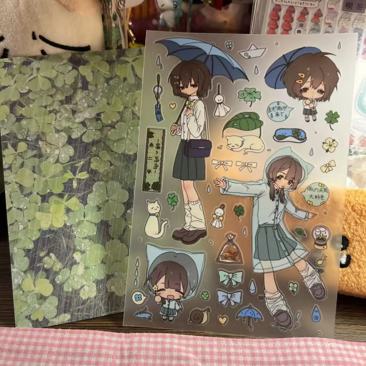 

Новые милые ретро-аниме-наклейки в японском стиле: девушки в меланхоличном настроении, декорации из желе, наклейки для планировщиков, подарок для творчества своими руками
