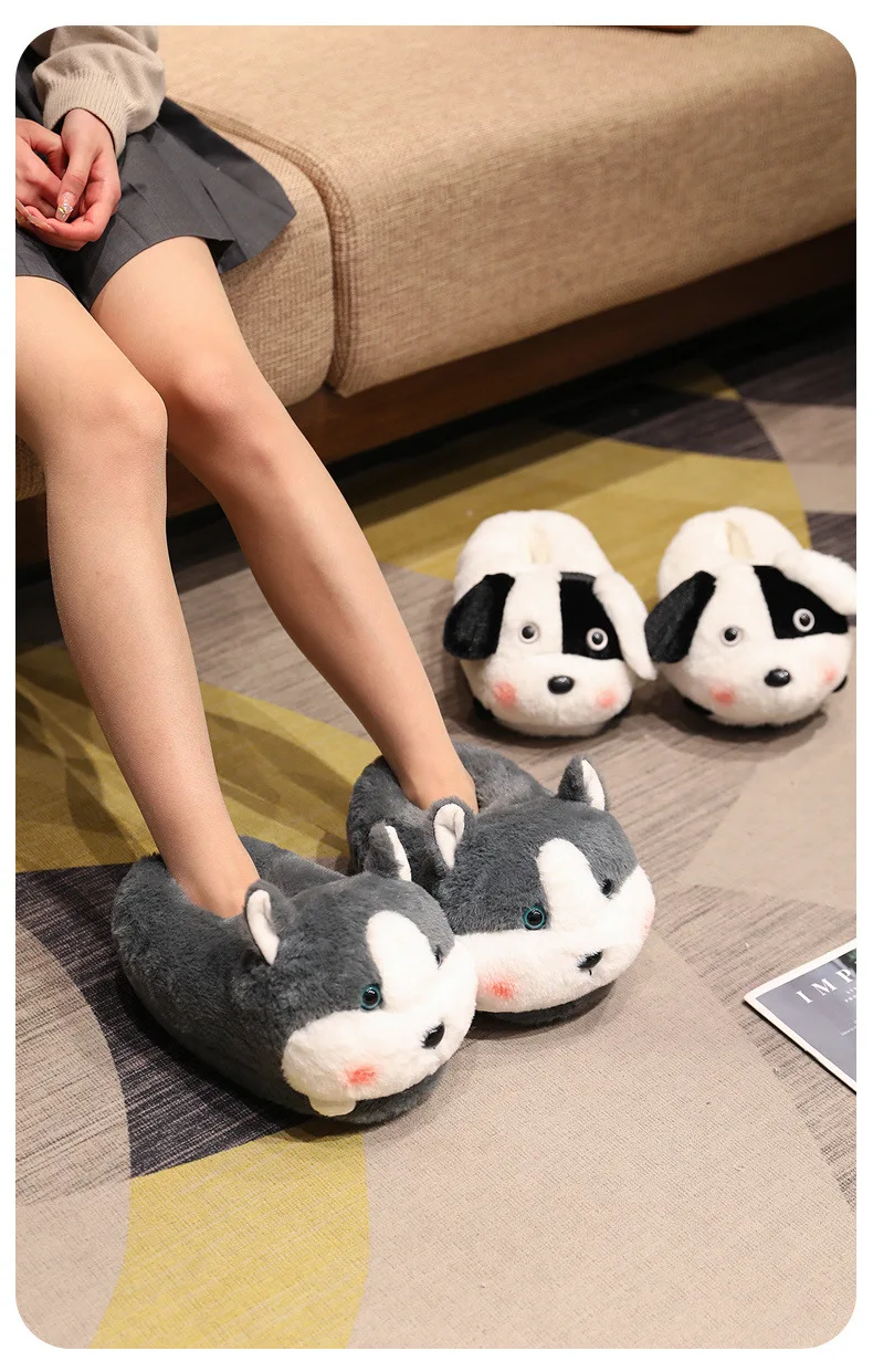 Geweo Home Sloffen Open Sloffen Dichte Sloffen Uil Antislip Pluche Warme Fleece Pantoffels Unisex Paars 337373