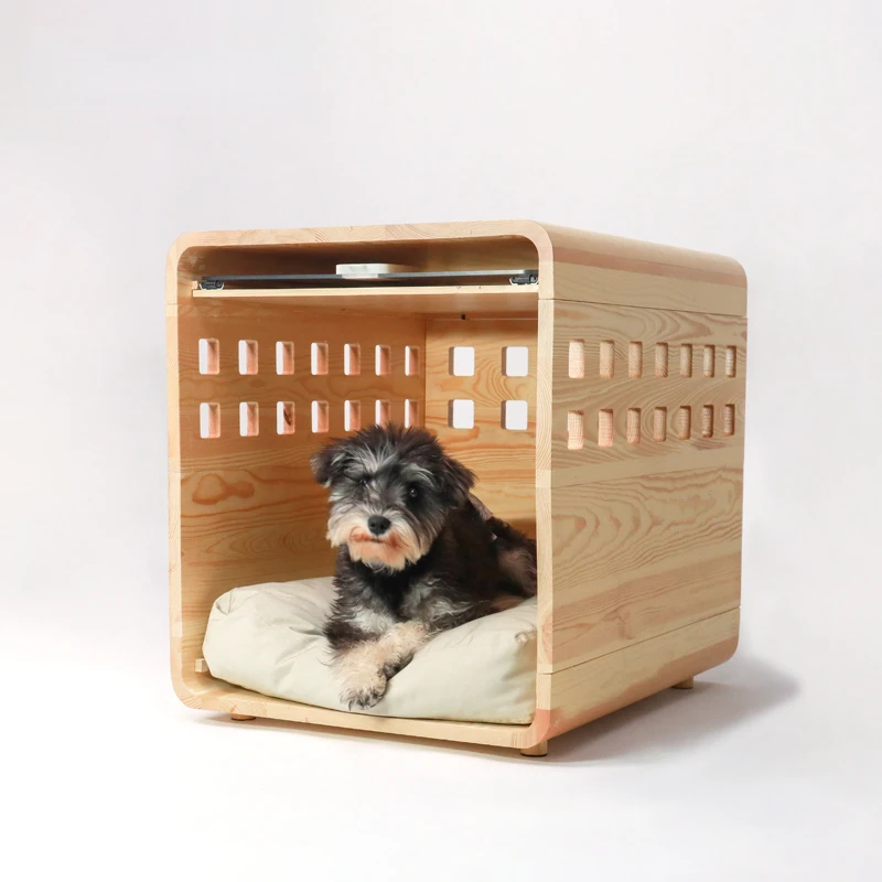 

Solid Wood House Dog Doghouse Cathouse Puppy House Cage Pet Bed House Indoor