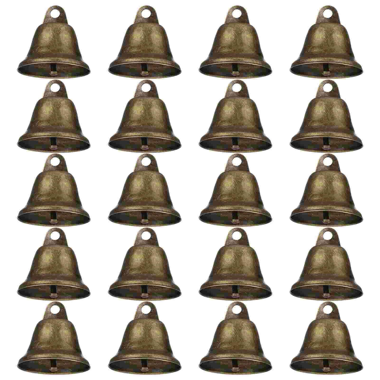 

Hand Bell Mini Bells with Eyelet Hangable Metal Copper Pendants Vintage Christmas