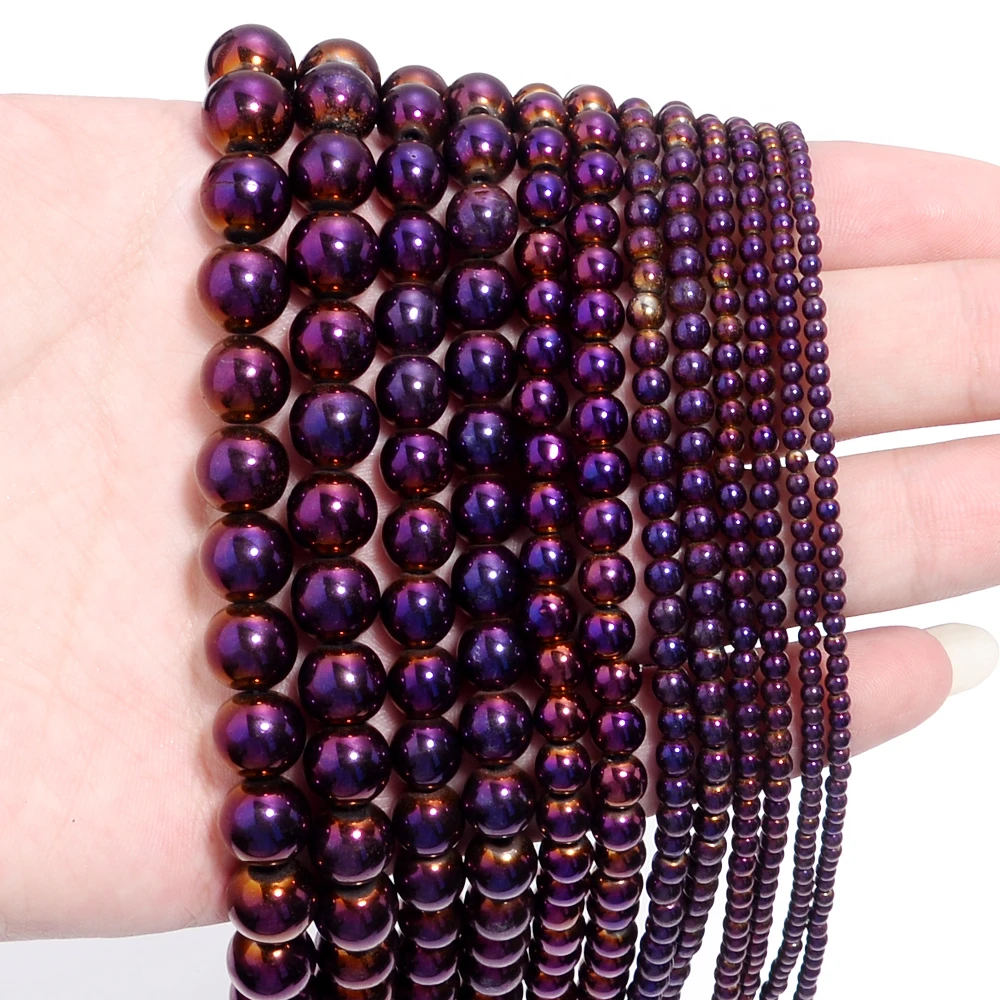 1 Strang schwarze Hämatit-Natursteinperlen, 2/3/4/6/8/10 mm, lose runde Perlen für DIY-Schmuckherstellung, Armband, Ohrringe, Zubehör – Detail 29
