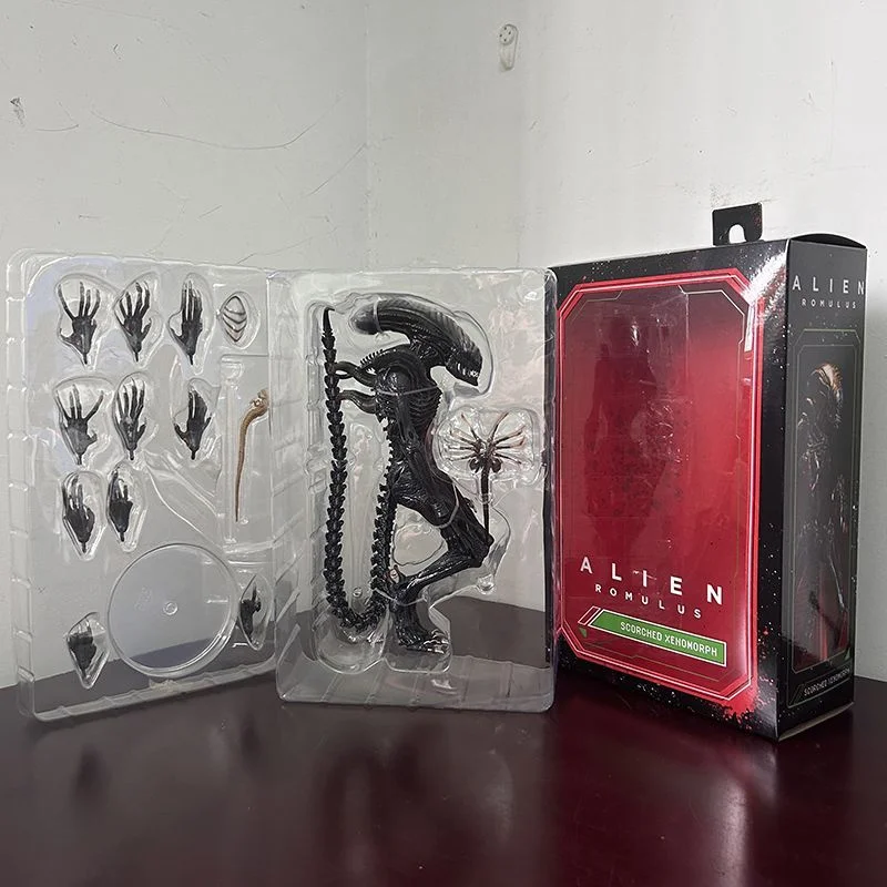 

NECA Alien Romulus Ultimate SCORCHED XENOMORPH Action Figure Aliens Anime Accessory Set Collectible Replica Real Shots