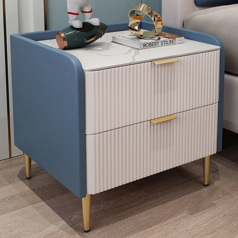 Stand Nordic Modern Wooden Lateral Night Auxiliary Storage Drawers Bedside Table Designer Mesita De Noche Bedroom Furniture