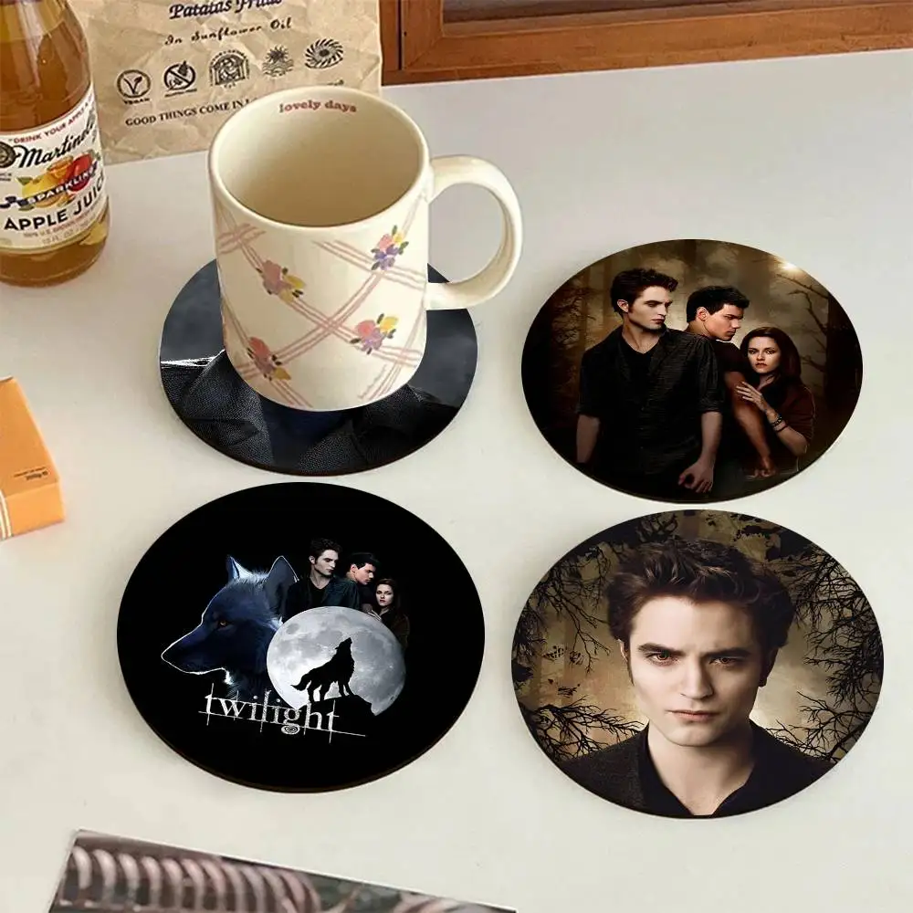 Movie The Twilight Wooden Coasters Heat-resistant And Non-slip Suitable For Restaurants And Cafes And Make Great Holiday Gifts