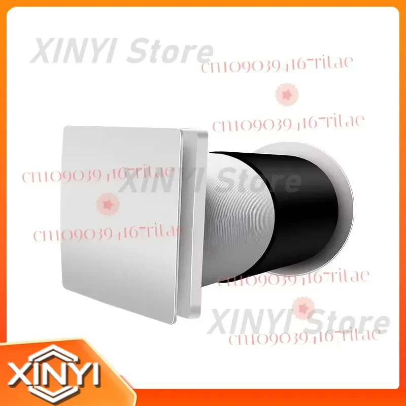 Wall-mounted plastic axial flow fan for through-wall ventilation, suitable for kitchen and bathroom exhaust and air