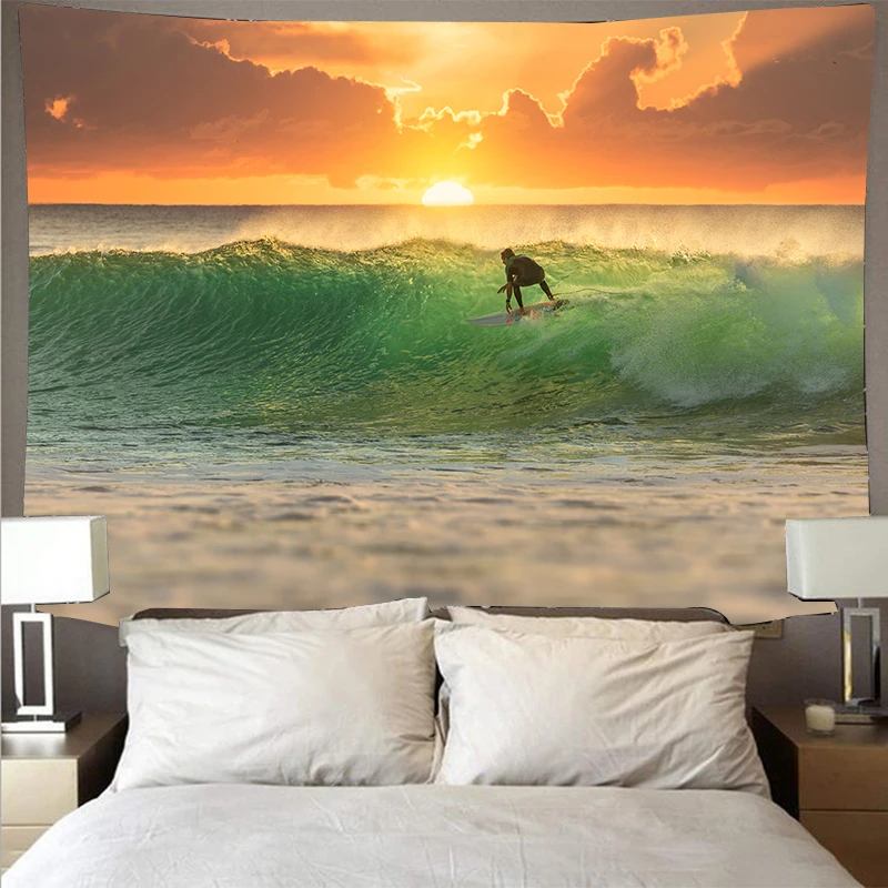 Aqua Sea Home Decor Tapestry Endless Sea Bedroom Living Room Backdrop Decor Home Decor Aesthetics Kids Room Decor