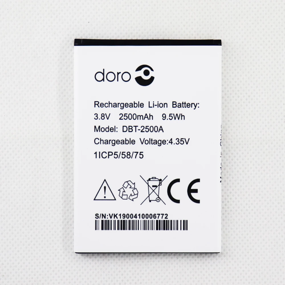 

2022 date 2500mAh battery for Doro 8035 Cell Phone DBT-2500A