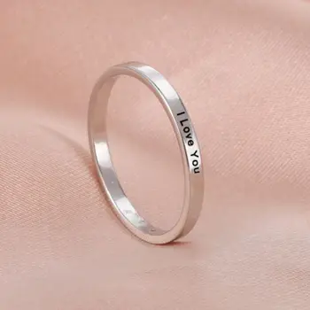 Lemegeton – 2/3/6/8mm bague personnalisé prénom bague personnalisable femme acier inoxydable nom anneaux pour femmes hommes en acier inoxydable famille gravé empilable anneau bijoux Cadeaux de la Saint-Valentin