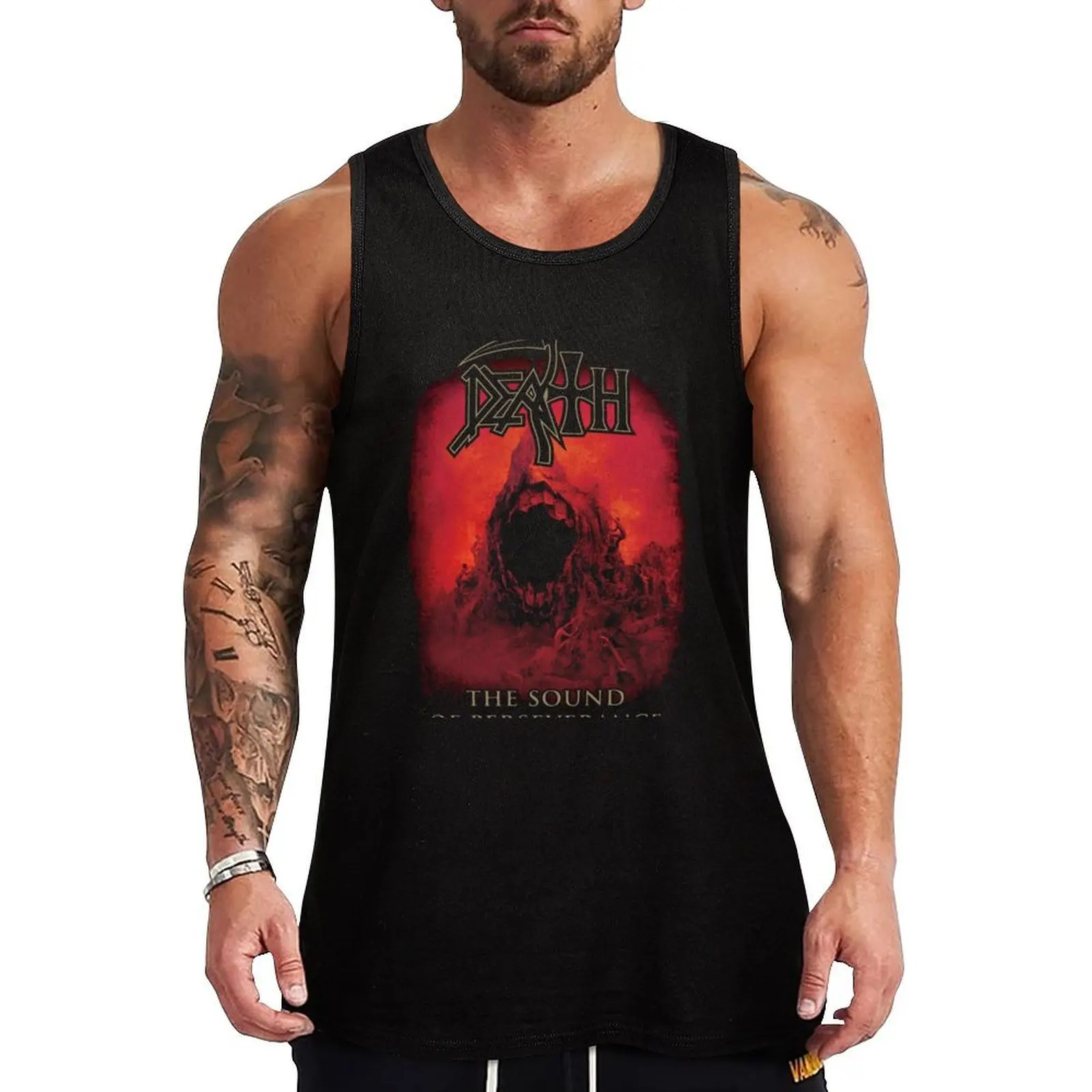 Death - The Sound Of Perseverance Tank Top Débardeur décontracté à motif graphique, haut sans manches