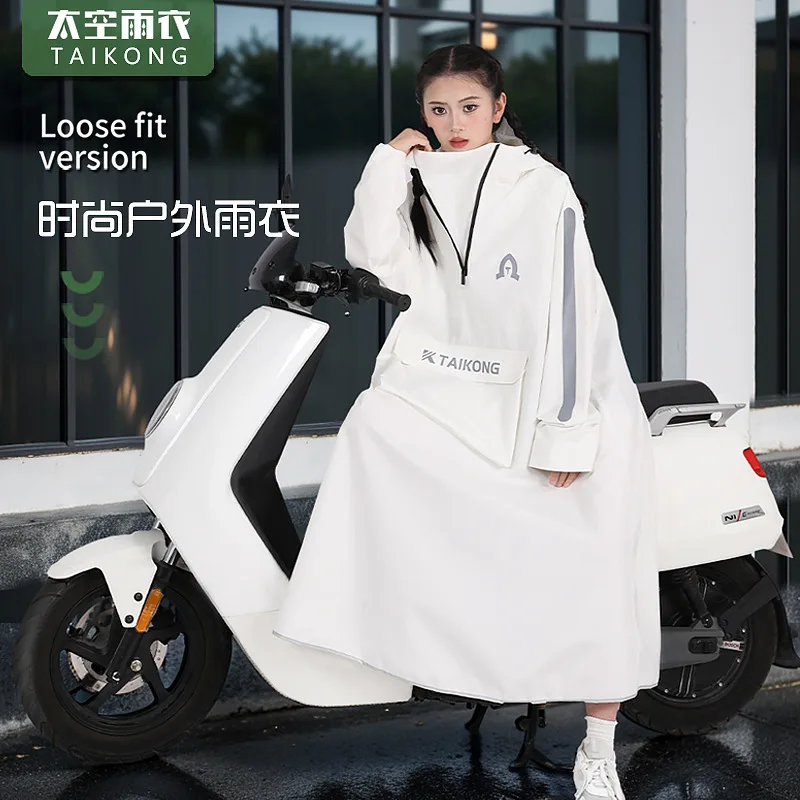 

Fashion Windbreaker Raincoat Women Men Onepiece Long Rain Poncho Waterproof Electric Motorcycle Bicycle Riding Rainwear