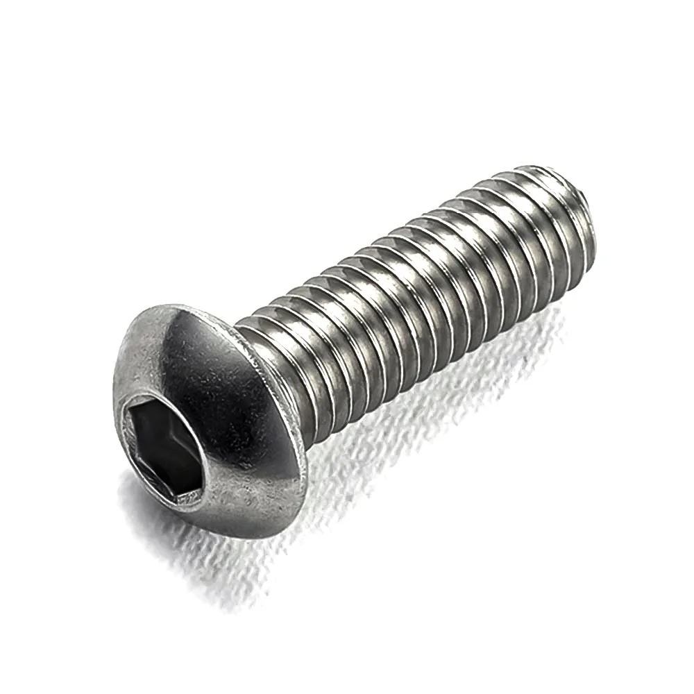 20-100pcs M1.6 M2 M2.5 304 Stainless Steel Button Head Hex Socket Cap Screw Hexagon Socket Round Head Mechanical Screws L/3-40mm