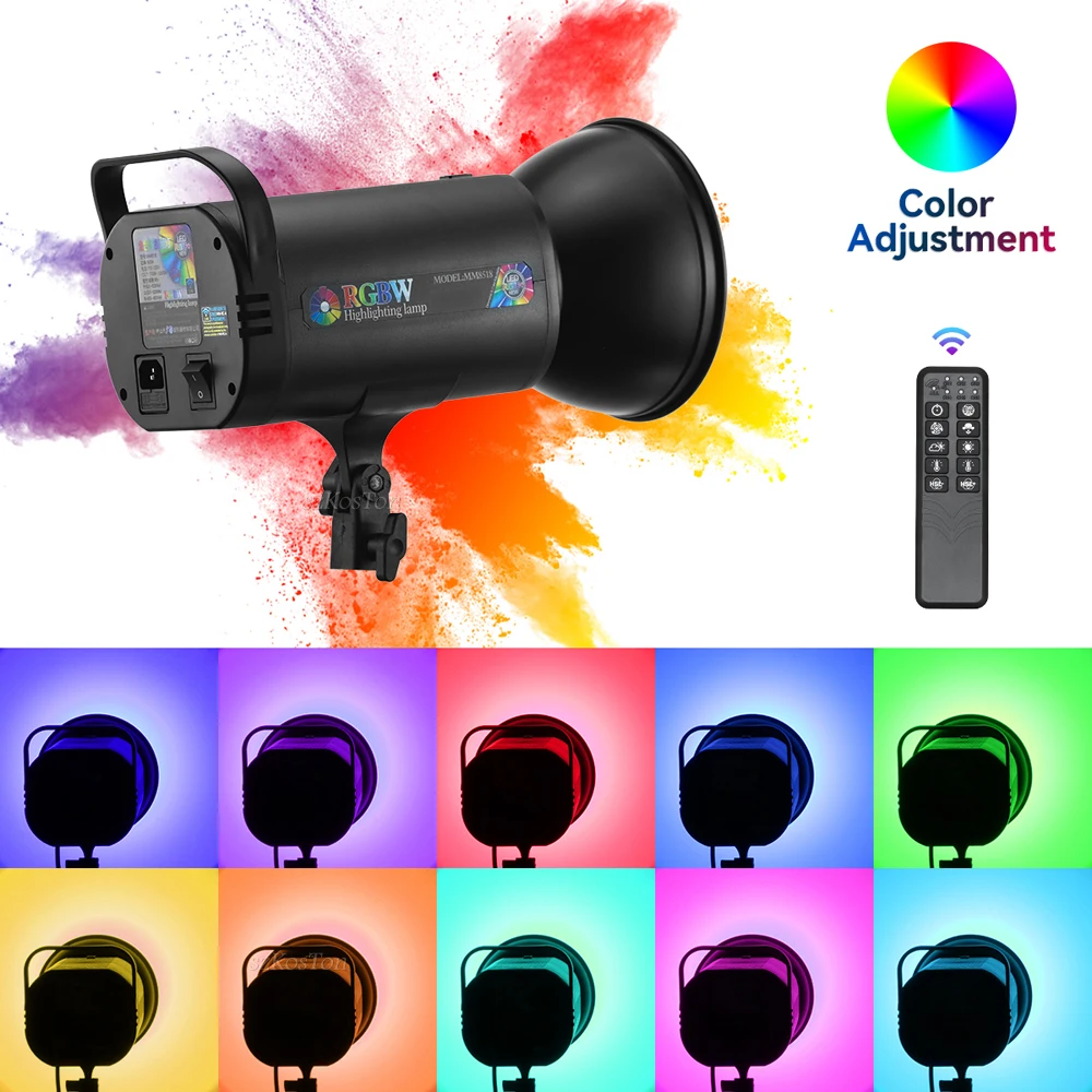 RGB LED Light Video Light 1700K-12000K Bowens Mount CRI96 TLCI 95+ Effect Lighting for Photography Photo Video