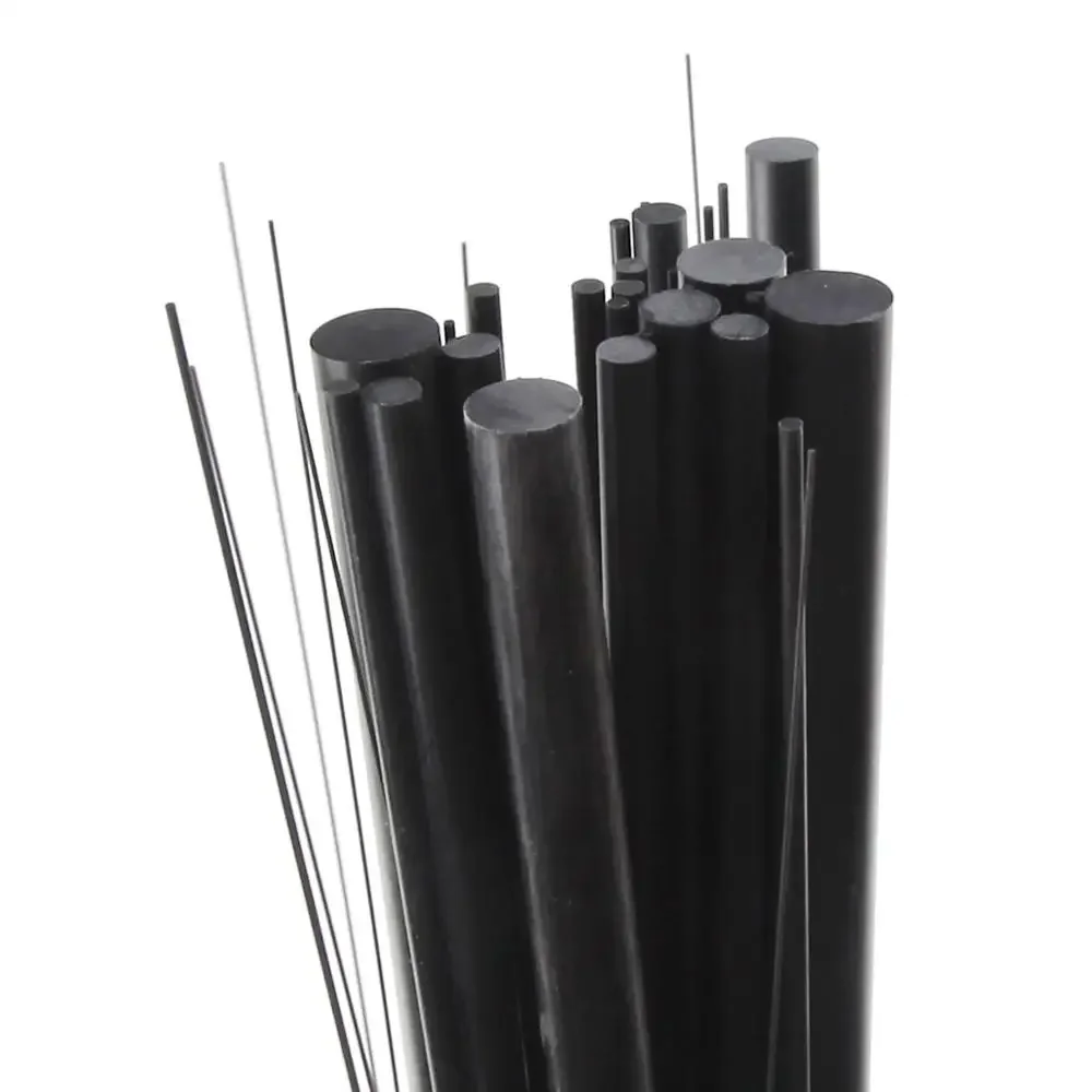 5/10 szt. 1-6mm długość 500mm pręt z włókna węglowego średnica 1mm 2mm 3mm 4mm 5mm 6mm