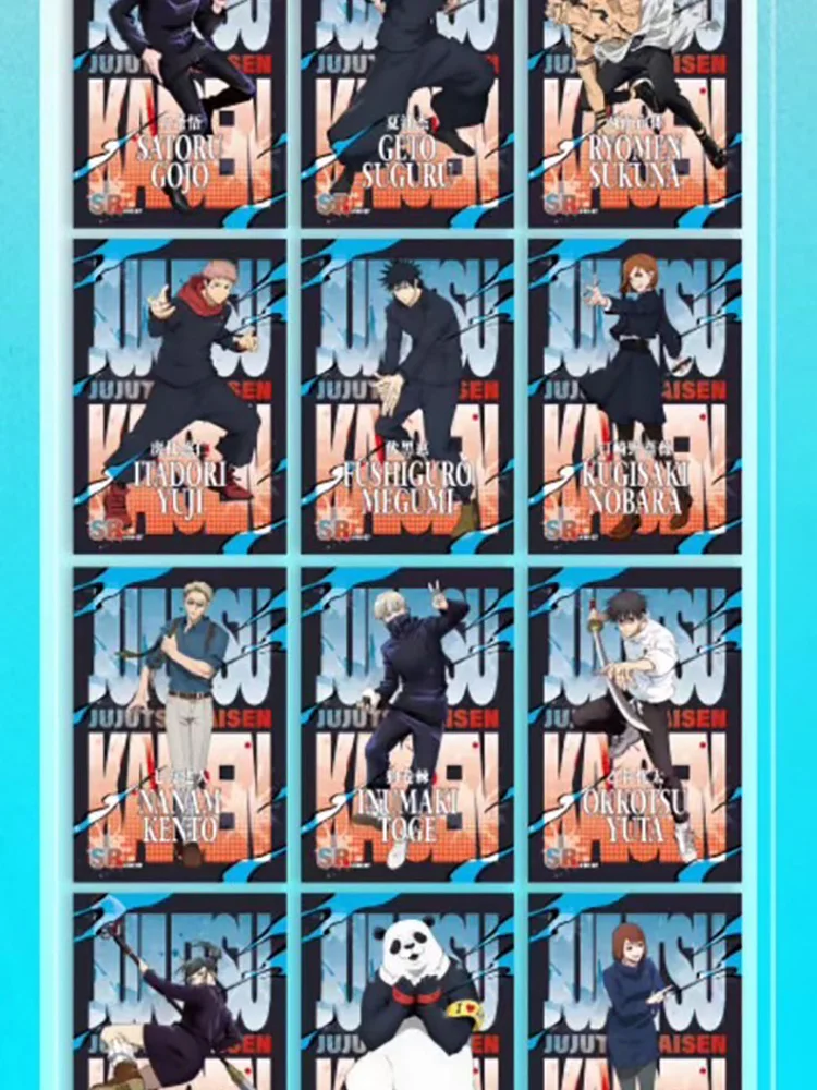 Jujutsu Kaisen รุ่นที่สองสะสมกระดาษสีโคโลบัตรเก็บสะสม CCG หายากอุปกรณ์ไวเลสกล่องการ์ดเกมงานอดิเรก