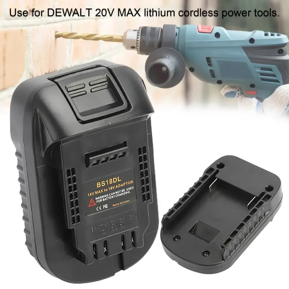 BS18DL For Bosch 18V Battery Use For Dewalt 18V/20V Li-Ion Battery Power Tools 4-PIN Converter Battery Adapter