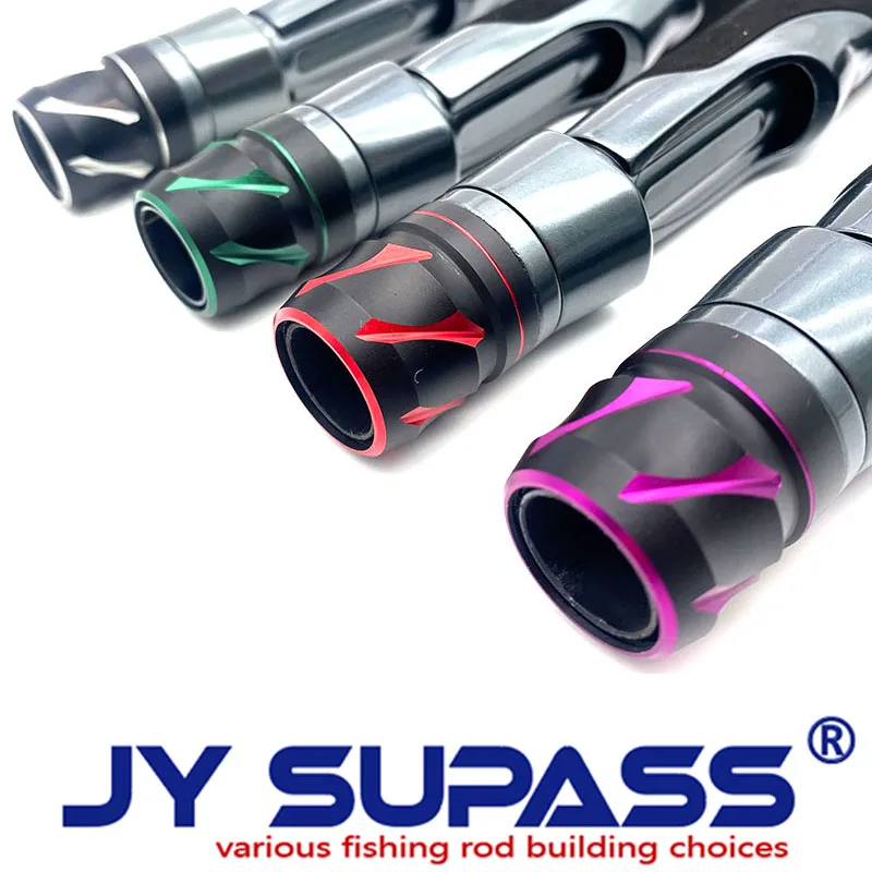 JY SUPASS VSS Custom Fishing Rod Reel Seat With reelseat locking nut ,Black EVA Grip Handle Reelseat set for Fishing Rod Repair