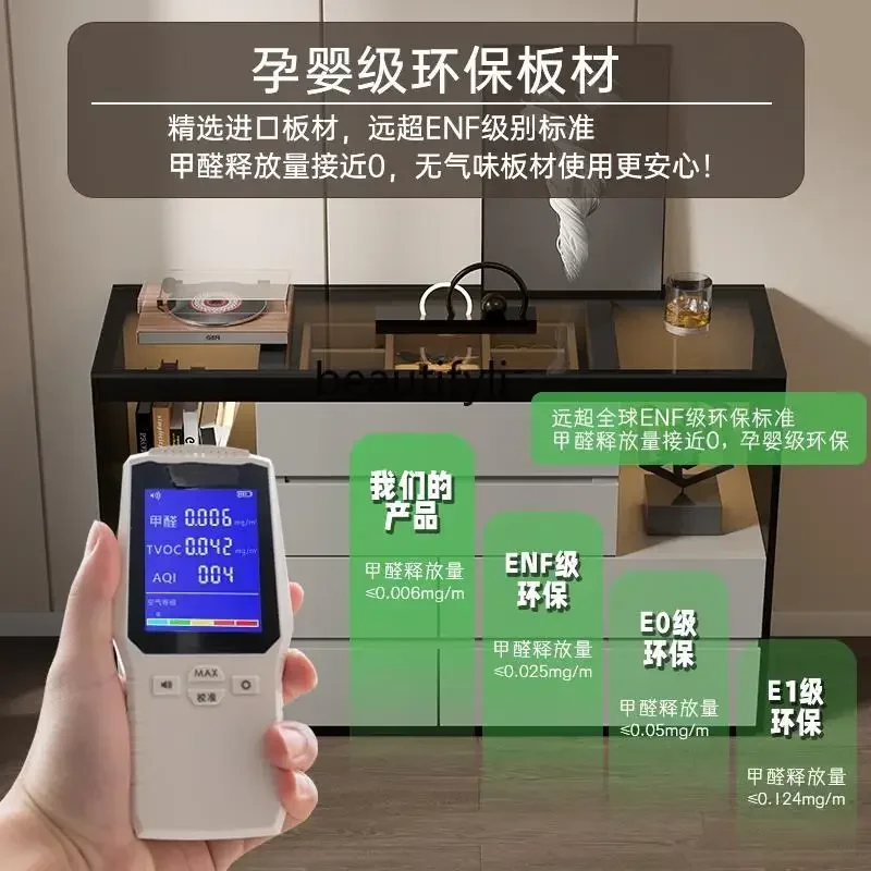 

Итальянский минималистичный комод 2003Q, спальня, прикроватный шкафчик, простой массив дерева, современная легкая роскошь, элитный ящик для хранения, шкаф с ящиками