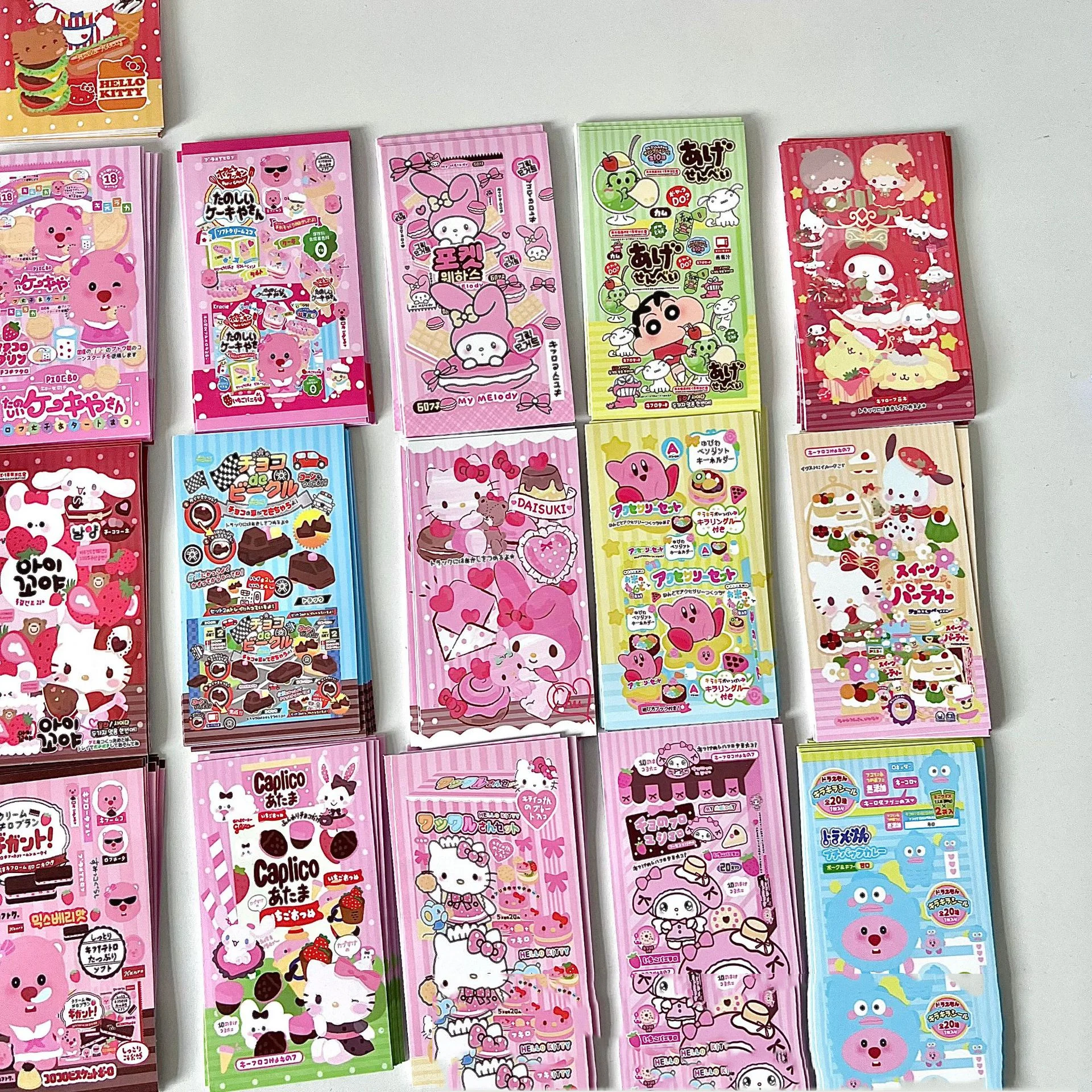 Cartoon Sanrio Crayon Shinchan Sealing Stickers Packaging Express Unpacking Decoration Gift Packaging Stickers 30 Models Mixed