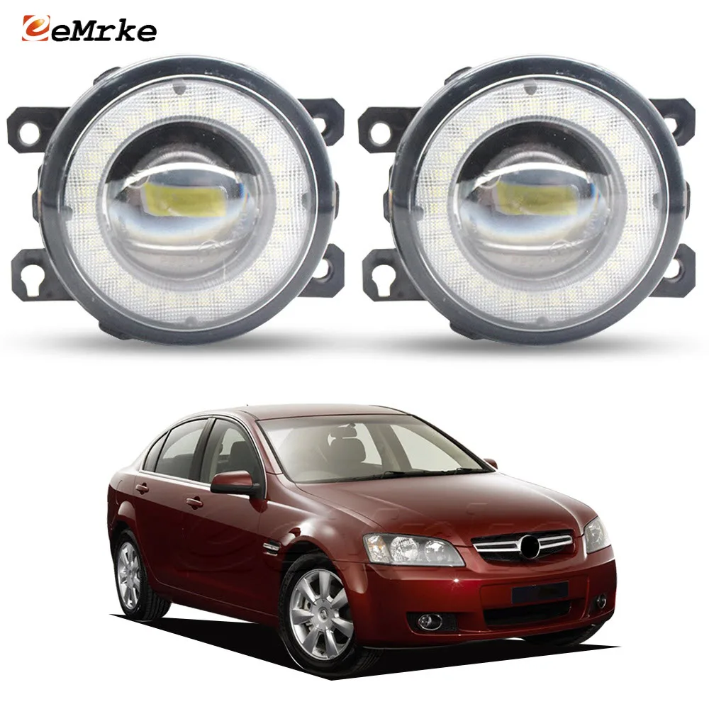 LED Fog Lights Assembly with Lens Angel Eyes Halo DRL Ring Car Lamp for Holden Berlina VE Series I Omega (C) 2006 2007 2008 2009