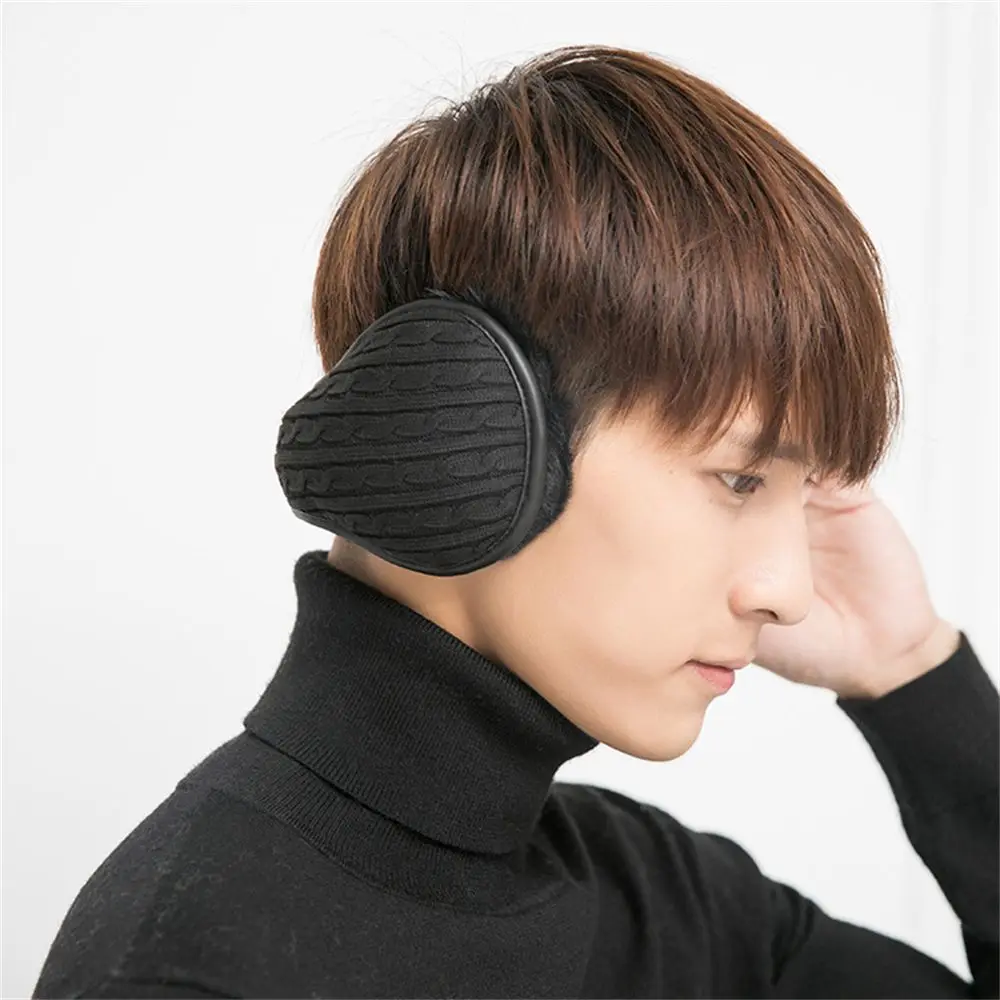 Outdoor Unisex Earwarmers Soft Mens Knitting Plush Ear Muffs Earmuffs