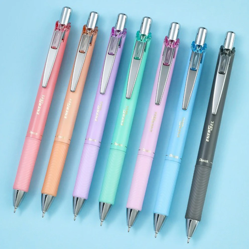 Japońskie długopisy żelowe Pentel Color Gel Pens Limited BLN75, szybkoschnące, z cienką końcówką 0.5mm, urocze artykuły szkolne i artystyczne. — zdjęcie produktu 6