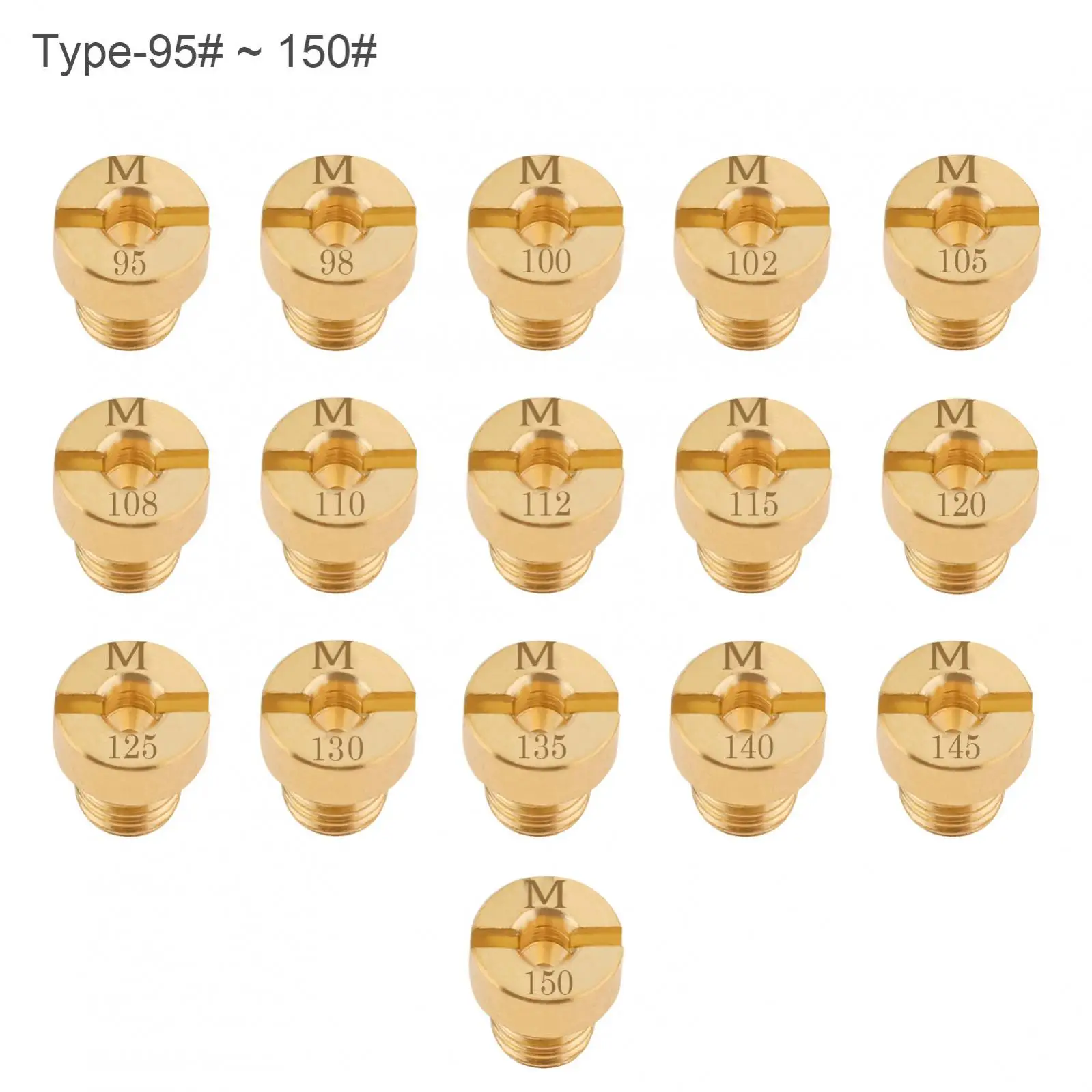 16pcs 5mm Carburetor Main Jet Kit Fit for Mikuni Vm22 Vm24 Vm26 / 125cc 150cc 200cc 250cc / Dirt Bike Pit Bike ATV