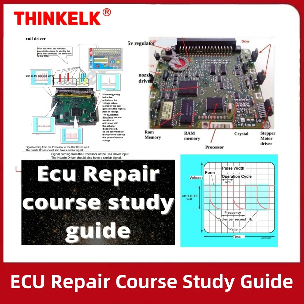 ECU Repair Course Study Guide ECU Basic Teaching PDF EPROM TEST Progranmming Car Diagnostic Learn SMD Digital Central Simulator