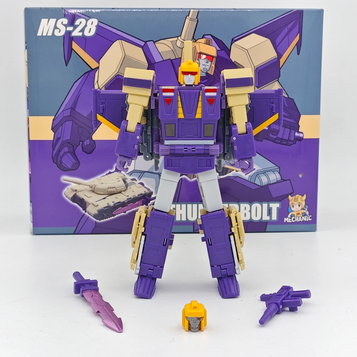 MFT Blitzwing Thunderbolt MS28 MS-28 Transformation Mini Pocket Action Figure Robot Model Collection Deformed Toys Gift