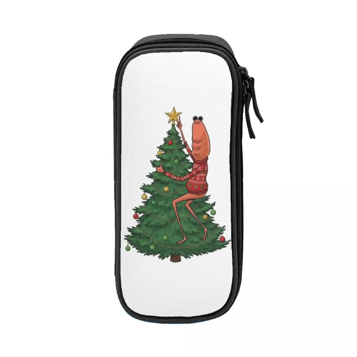 Marcus The Worm Christmas Pencil Cases Creative Pen Bag Student Large Storage School Supplies Gift Pencil Box