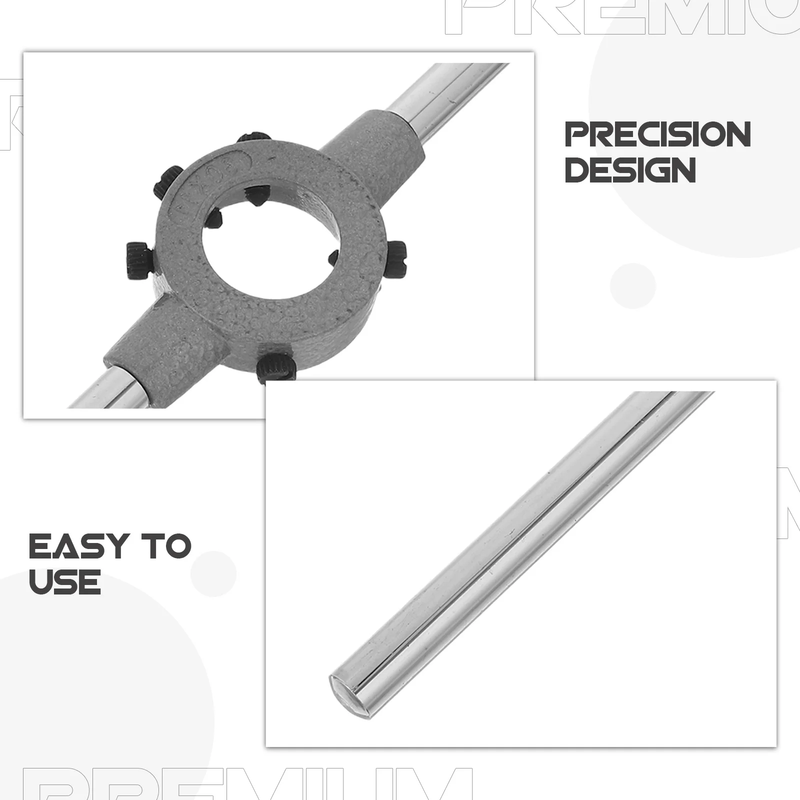 Adjustable Round Die Holder Wrench Precision Thread Cutting Tool Slip Resistant Hand Threading Set Thread Cutting Die Holder