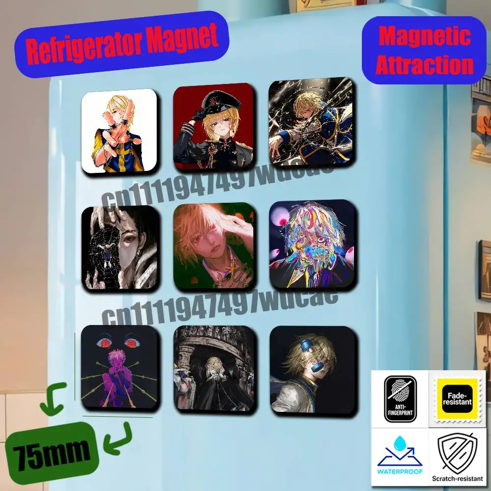 For Hunter Kurapika Kurta HXH Refrigerator Magnets Metal Cabinet Custom Fridge Freezer Magnetic Cards Cover