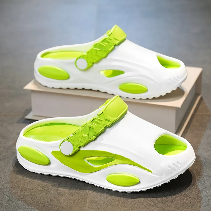 Children's Summer Slip-On Boys Slippers Casual Anti-Slip Comfortable Thick Bottom Outdoor Wear Fashionable Flat Sandals for Kids