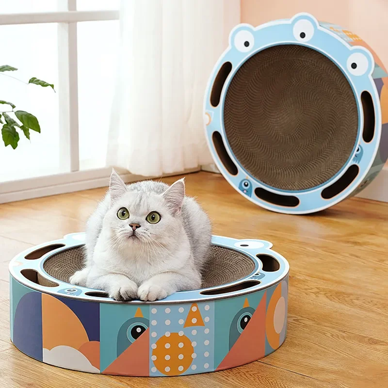 board wholesale three-eyed strange bowl-shaped cat scratching board cat nest all-in-one round non-dandruff scratching pet