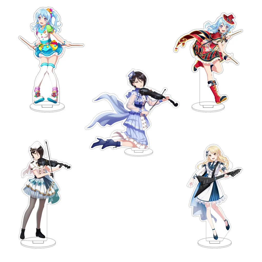 Anime de 16 cm ‌ BanG Dream ‌ Udagawa Tomoe Uehara Himari Aoba Moka Mitake Ran Cos Figura acrílica con soporte, adornos, regalos de Navidad