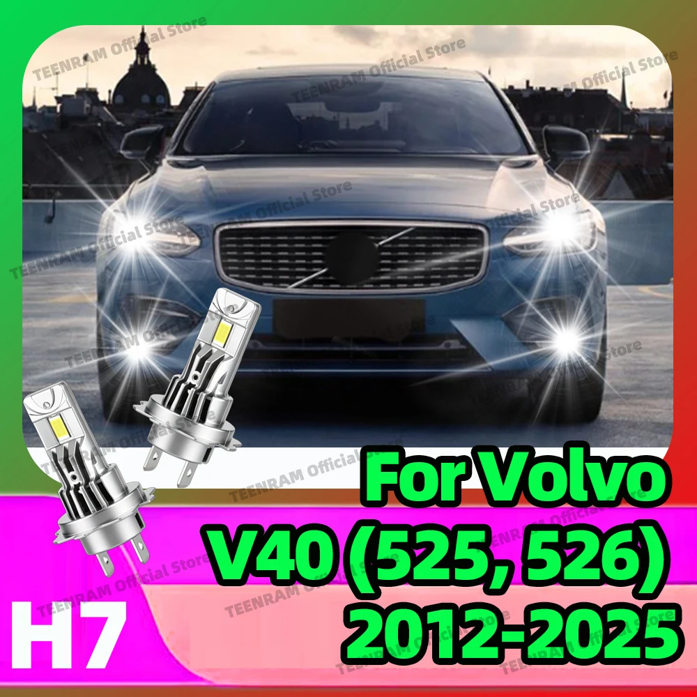 

2x 6000K LED H7 Headlights with Fan 30000LM Lamps For Volvo V40 (525 526) 2012-2025 2013 2014 2015 2016 2017 2018 2019 2020 2021