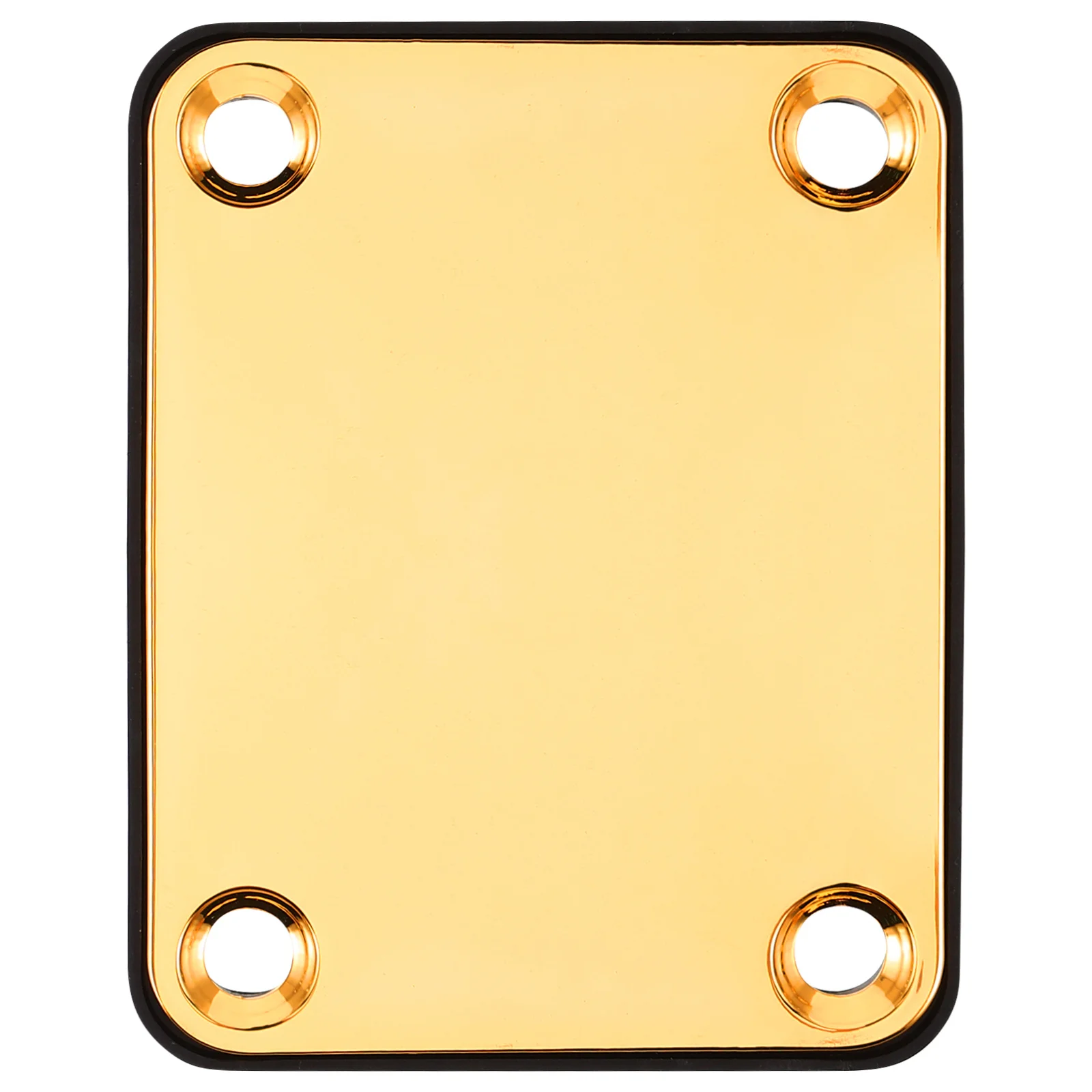 

Electric Guitar Neck Plate 4-Hole Chrome Metal Replacement For Bass Guitar Hardware Reinforcement Accessory