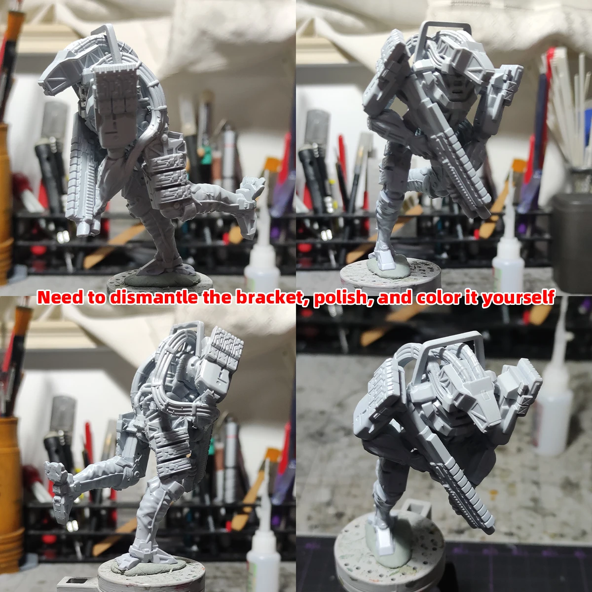 1/35 1/48 1/60 1/72 1/100 1/144 Modellbausatz 3D Harz Miniatur Soldatenfiguren Diorama Unbemalt Richter Mecha Roboter DIY – Detail 4