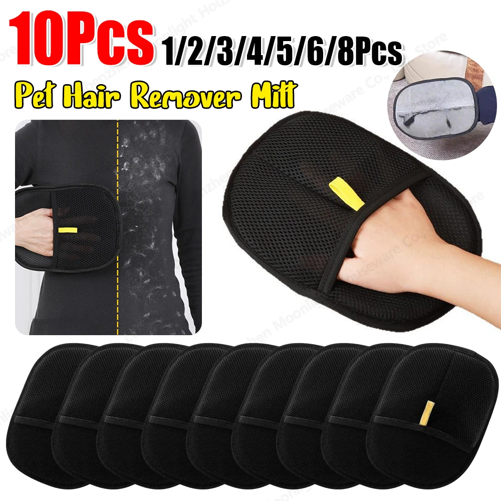 Pet Electrostatic Hair Removal Gloves Dog Cat Hair Removal Brush Gloves Hair Adhesive Gloves Carpet Clothing Hair Cleaning Brush