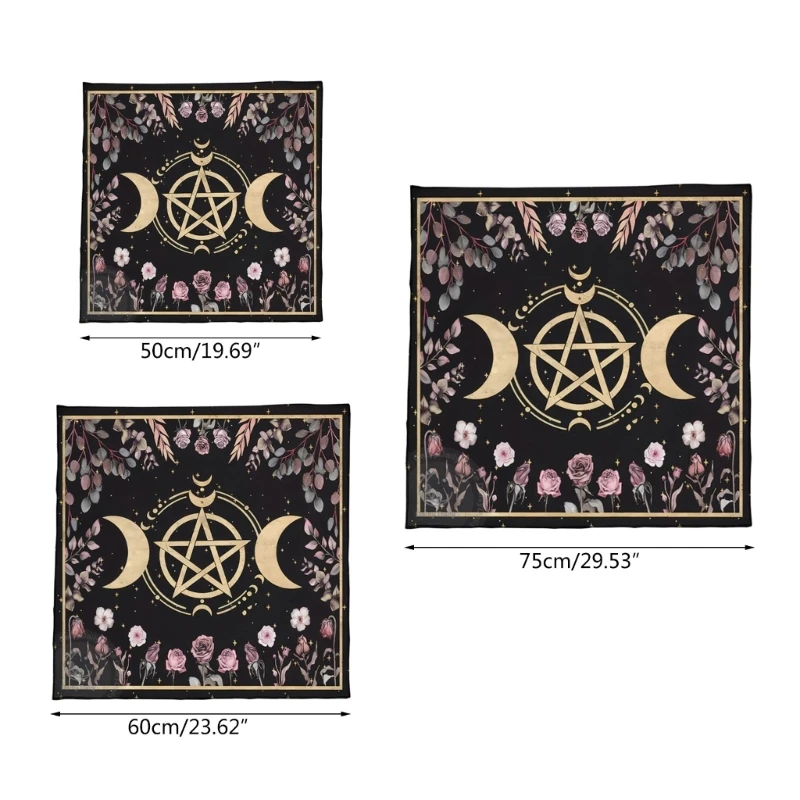 Tarots de astrología, mantel para mesa de Altar, tapete para juego de mesa metafísico, mantel de adivinación de péndulo, para de